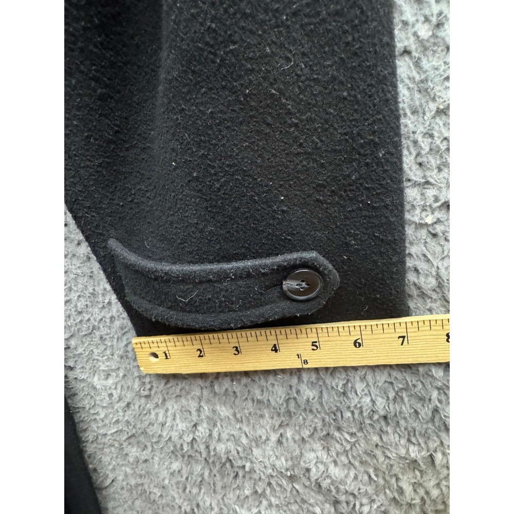 The Frankie Shop Double-Breasted Belted Trench Coat Black Womens Size L/XL - Picture 14 of 16
